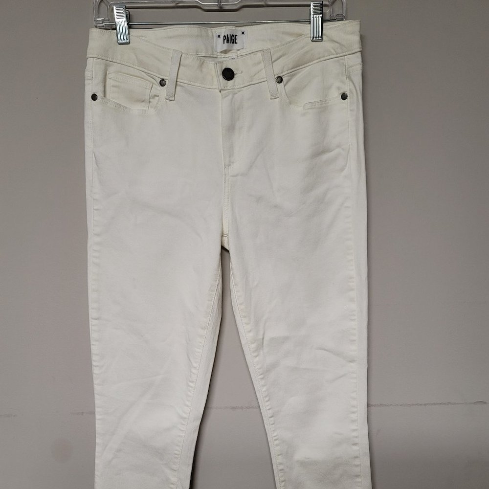 PAIGE cotton white jeans for women sz 30